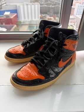 Nike Black & Orange High-Top Basketball Sneakers